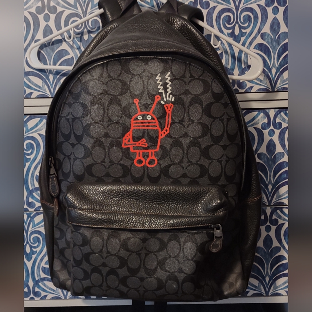 Coach Limited Edition Keith Haring Robot Backpack